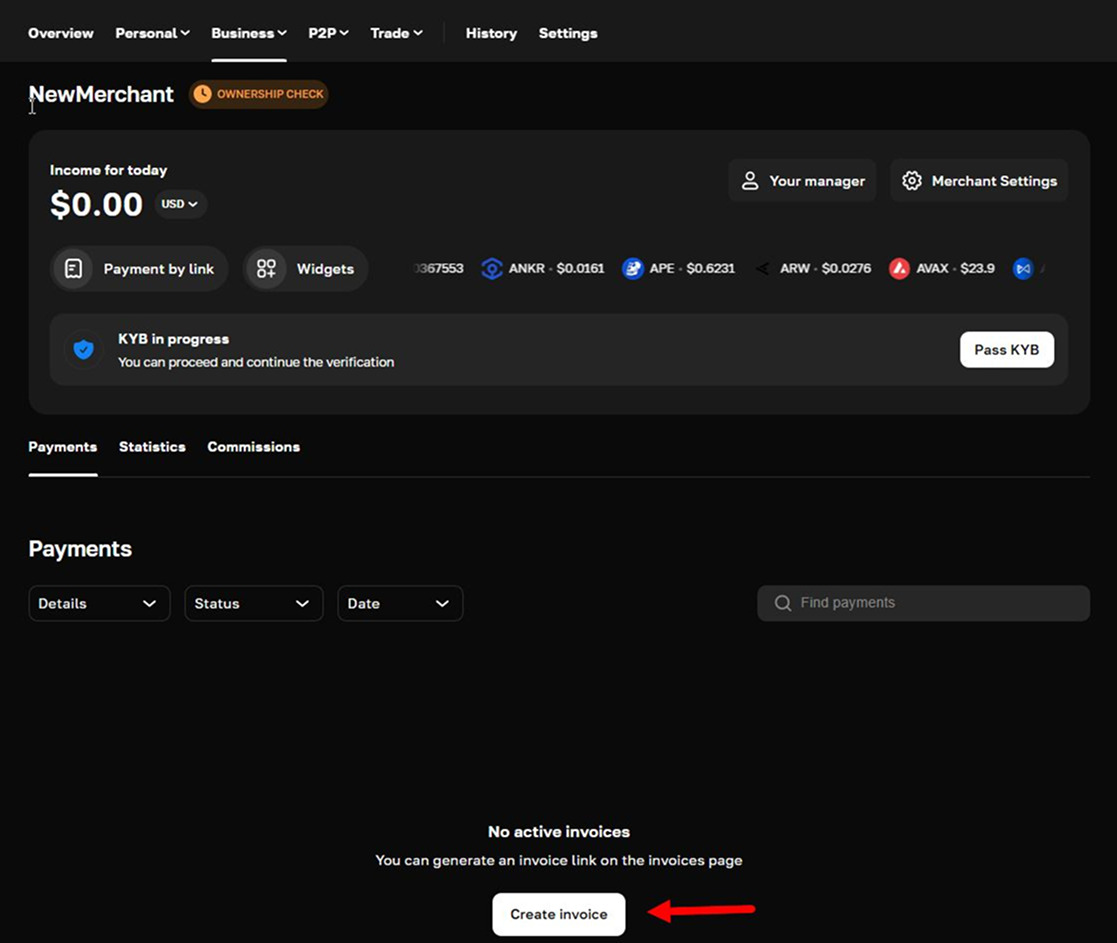 create invoice1